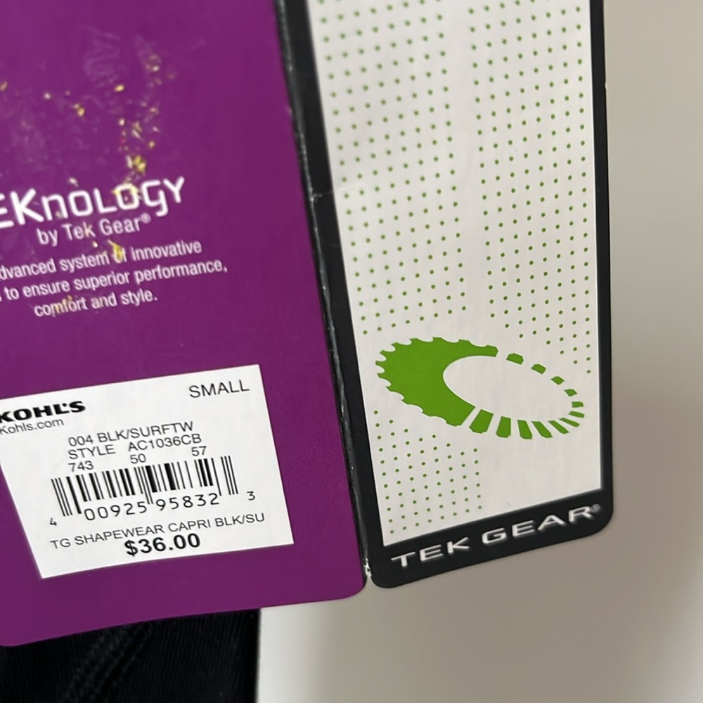 Tek Gear workout capris. New with tags. - Picture 2 of 4